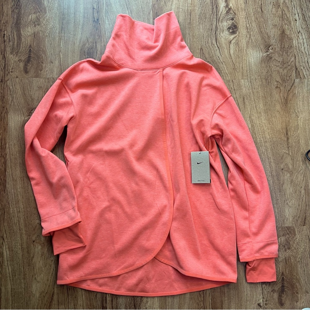 NWT Nike Dri-Fit Reversible Cowl Neck Cardigan Pullover Small MSRP $85